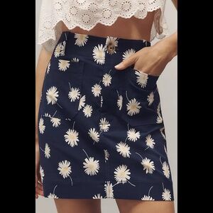 Anthropologie The Colette Mini Skirt by Maeve - Daisy Print